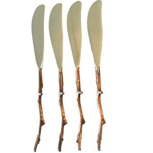 Pier 1 Bronze Arbor Stainless Knives X4 Flatware